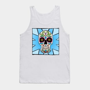 Sugar Skull - Blue Tank Top